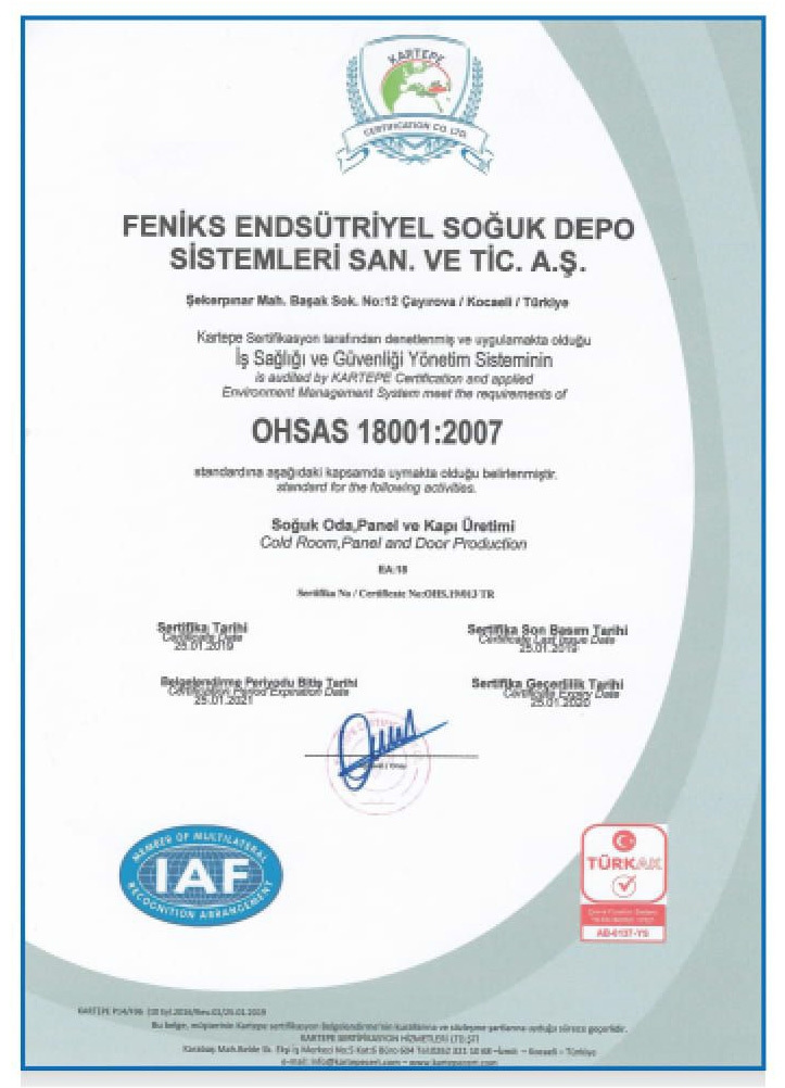 Our Certificate